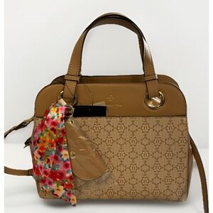 Nanette Lepore Holli Convertible Satchel With Scarf‎ And Card Holder NWT 11x9x5